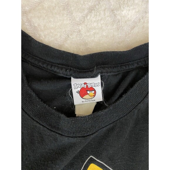Angry Birds 2009 Black Graphic Print Shirt An Blue Pajama Pants Set Size L - Picture 15 of 16